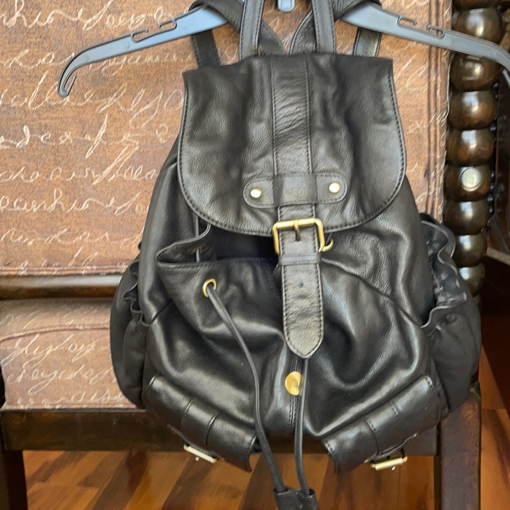 Black travel backpack